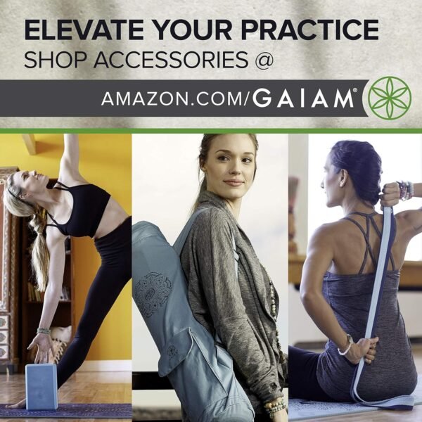 Gaiam Yoga Mat - Premium 6mm Print Extra Thick Non Slip Exercise & Fitness Mat for All Types of Yoga, Pilates & Floor Workouts (68"L x 24"W x 6mm Thick) - Image 5