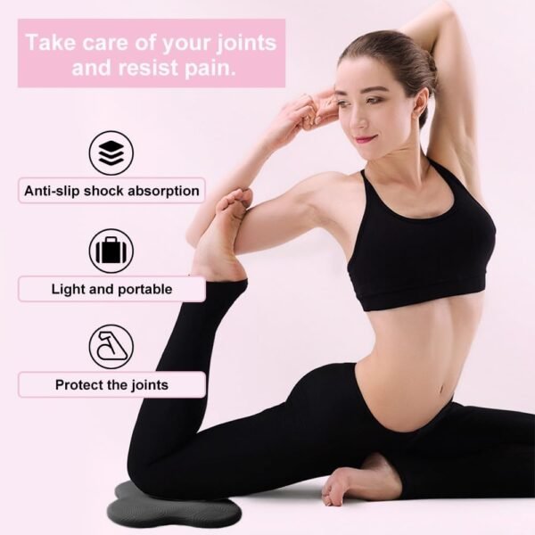 DKDXID Yoga Knee Pads for Yoga Accessories, Knee Pads, Yoga Pads, Knee Pads, Sports Knee Pads, Mat, Knee Cushion, Pilates Mat, Non-Slip Knee Pads, Yoga Mat for Pilates, Wrists, Pack of 2 - Image 3