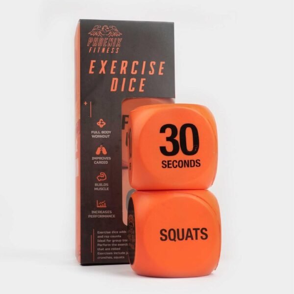 Phoenix Fitness Exercise Dice - Workout Dice Game for Cardio, HIIT and Exercise Classes - Full Body Training Routine for Home & Gym - Orange - Image 3