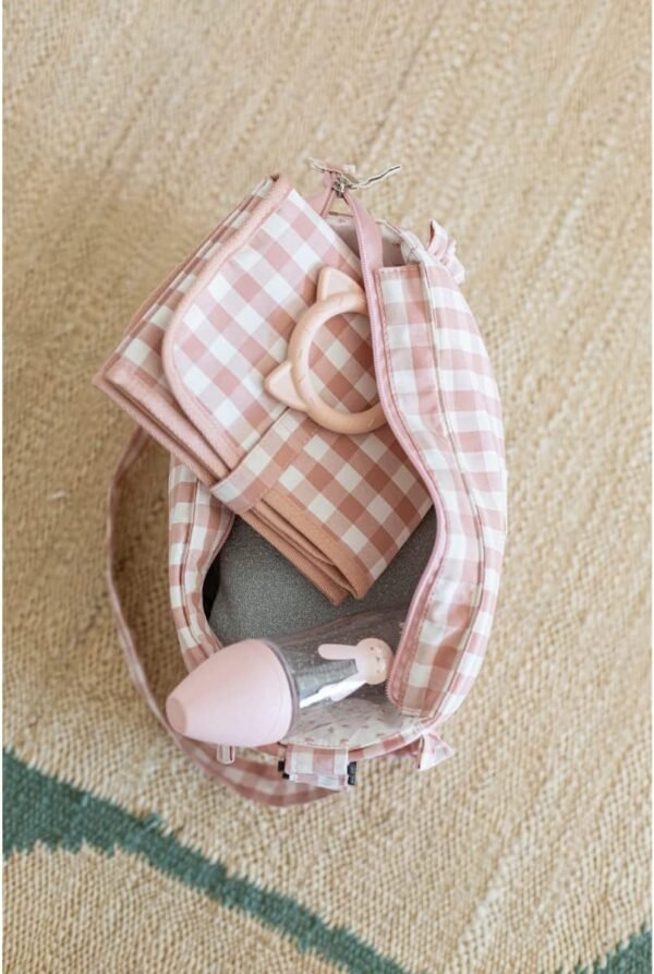 Walking Mum. Remy Baby Toiletry Bag, Small Organiser for Baby Care and Hygiene Accessories, Convenient and Comfortable to Carry, Pink, Dimensions 21 x 15 x 9 cm, 36351 - Image 7