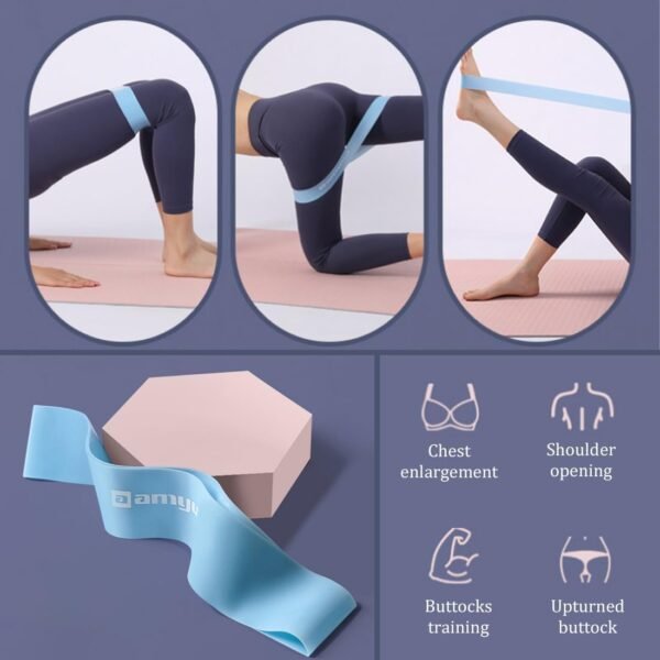 TNSRAY Panathletic Fitness Bands, Pack of 4 Fitness Bands, 4 Different Strengths Gymnastics Band, Resistance Band, Skin-Friendly Resistance Bands, for Muscle Building, Yoga, Pilates, Crossfit, Cardio - Image 3