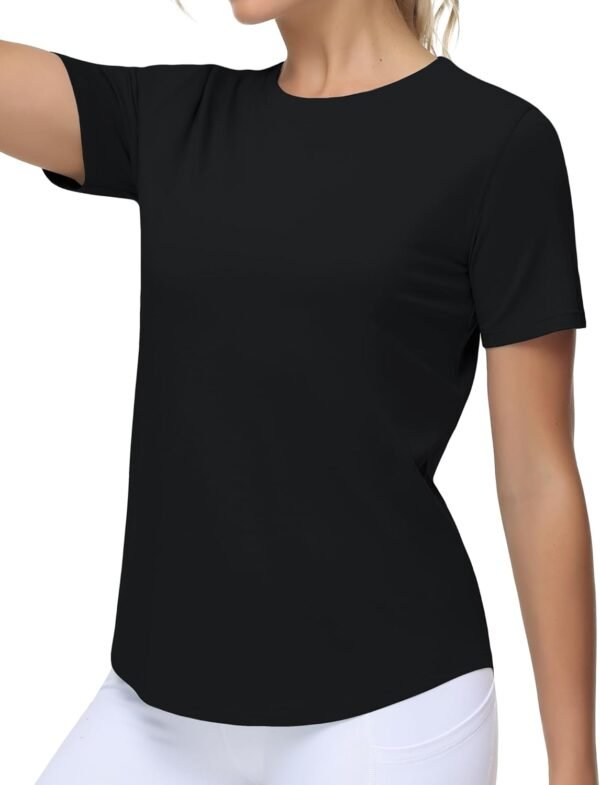 THE GYM PEOPLE Women's Workout Short Sleeve Breathable T-Shirts Athletic Yoga Tee Tops - Image 3