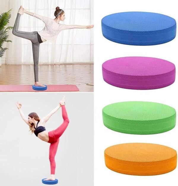 Oval Balance Pads, Yoga Balance Pad Mat Balance Cushion Coordination Trainer, Soft Comfortable Full Body Training Balance Pad for Fitness, Core Stability Strength Training (Rose Red) - Image 9