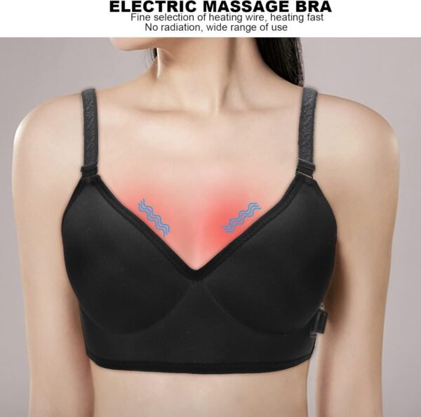 NSXAYIWE Electric Massage Bra, Multifunctional Heated Wireless Breast Enlargement Bra, Massage Bra for Breast Enlargement, USB Black Insert - Image 4