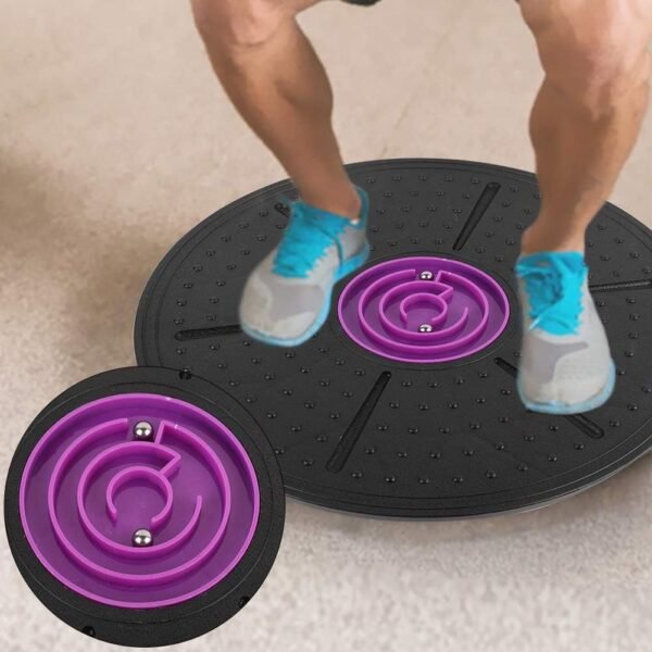 Leapiture Purple Labyrinth Yoga Balance Board, Balance Training Board, Yoga Wobble Board, Yoga Stability Board, Balance Board for Core Strength - Image 4