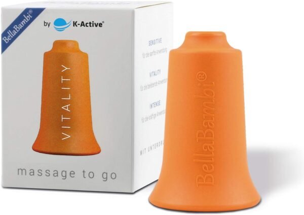 BellaBambi® Cupping Cup by K-Active Vitality Mini for Vacuum Massage, Orange, Diameter 2 cm