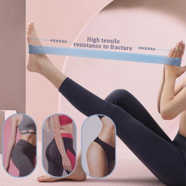 TNSRAY Panathletic Fitness Bands, Pack of 4 Fitness Bands, 4 Different Strengths Gymnastics Band, Resistance Band, Skin-Friendly Resistance Bands, for Muscle Building, Yoga, Pilates, Crossfit, Cardio - Image 5