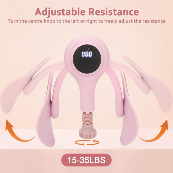 Thigh Hip Trainer Exerciser, Pelvic Floor Muscle Trainer Kegel Exerciser Thigh Exerciser with Counter, Buttock Lifting Inner Thigh Exercise Equipment for Women Strength Training - Image 3