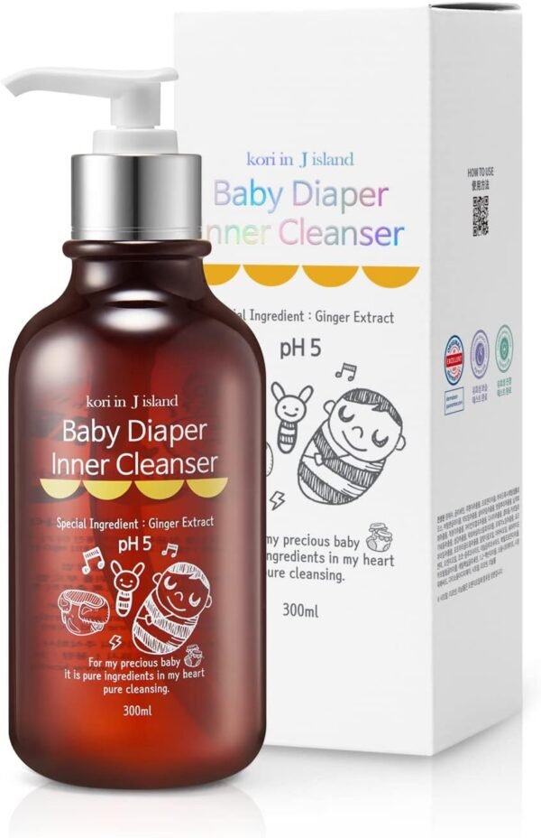 kori in J island Baby Bottom Wash | Relieve baby diaper rash, Intimate Care for a Baby, Ginger care, Mild and Gentle cleansing, Sensitive skin wash, Baby Diaper Inner Cleanser 10.14oz koriinj