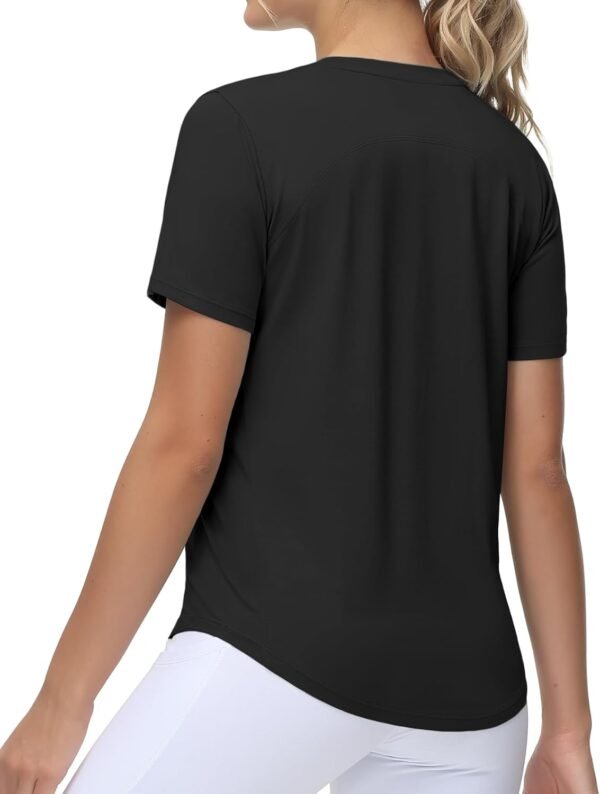 THE GYM PEOPLE Women's Workout Short Sleeve Breathable T-Shirts Athletic Yoga Tee Tops - Image 2