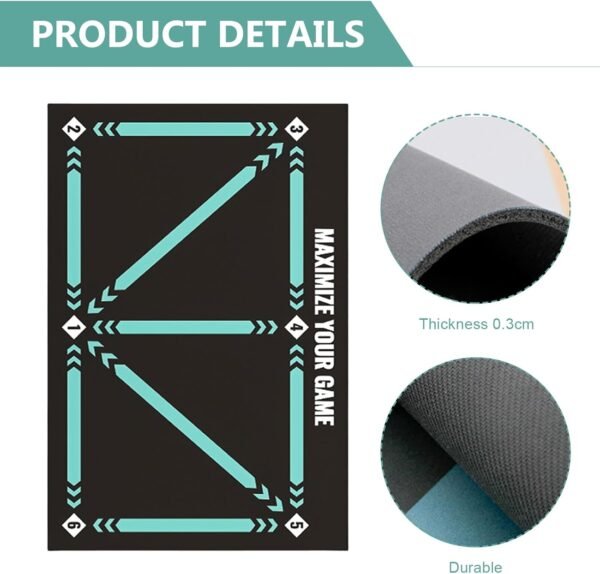 Football Mat Football Step Training Mat: Diatom Mud Green Non-Slip Silent Shock Absorption Football Mat Training Football Mat Gifts for Football Lovers - Image 5