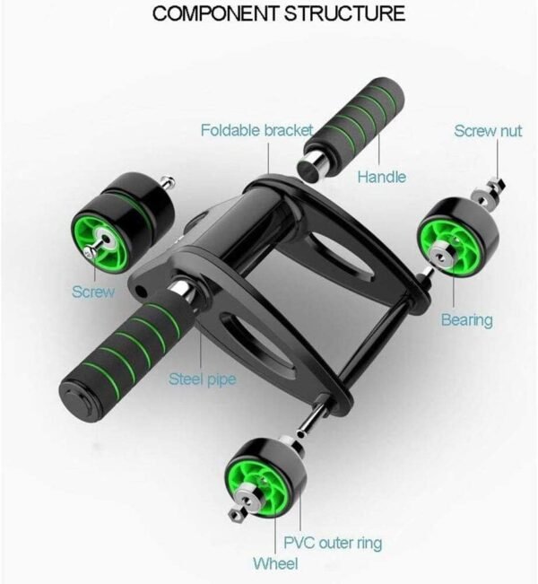 EZONEDEAL Ab Roller Wheel, Abs Workout Equipment for Abdominal & Core Strength Training, Exercise Wheels for Home Gym, Fitness Equipment for Core Workout Accessories - Image 4