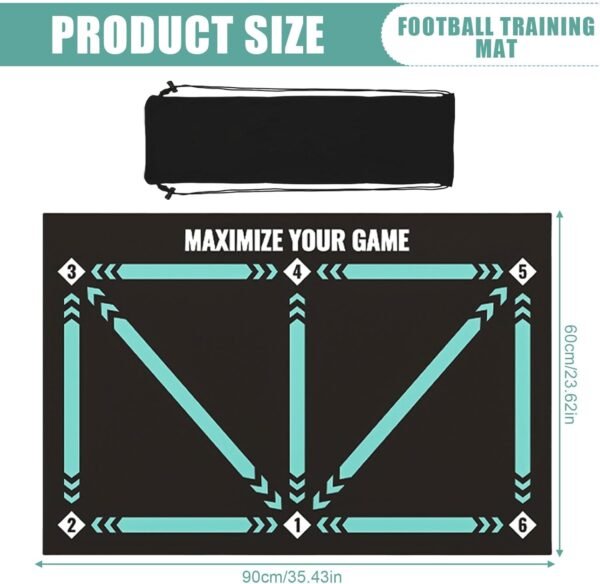 Football Mat Football Step Training Mat: Diatom Mud Green Non-Slip Silent Shock Absorption Football Mat Training Football Mat Gifts for Football Lovers - Image 2