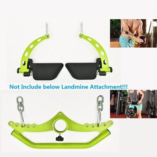 KORIKAHM Gym Cable Attachment, Neutral Grip LAT Pull Down Bar, Adjustable Spreader Bar for Home Fitness, LAT Pull Down attachments for Cable Pulley System Machine - Image 3
