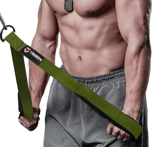 Tricep Rope Cable Attachment (Two Lengths Built in One) Greater Range of Motion,Tricep Pull Down Rope Extension Straps Cable Crossover Accessories