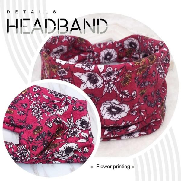 Fashband Bohe Headbands Yoga Criss Cross Hairbands Elastic Wide Head Wraps Non-slip Turban Vintage Hair Accessories for Women Girls 3 PCs - Image 4