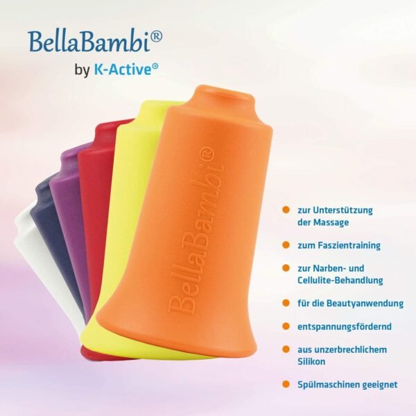 BellaBambi® Cupping Cup by K-Active Vitality Mini for Vacuum Massage, Orange, Diameter 2 cm - Image 4