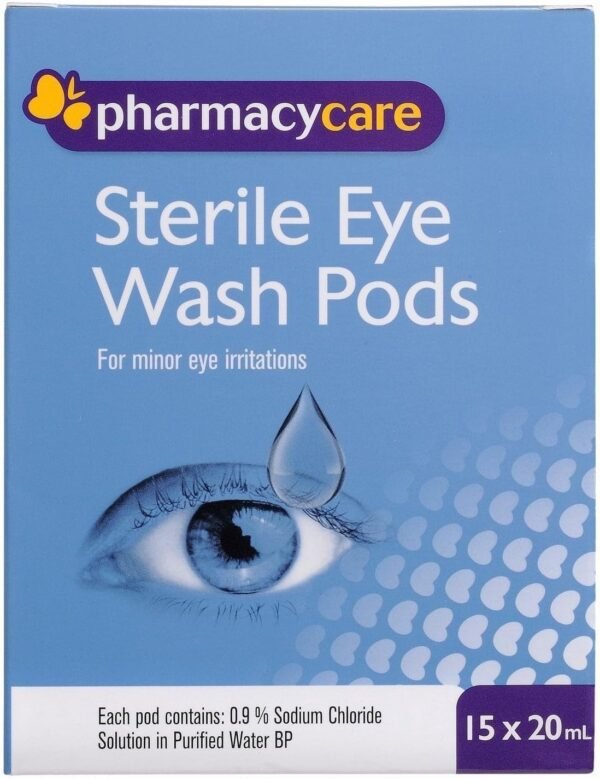 Pharmacy Care Sterile Eye Wash Pod 20 ml 15-Piece Set