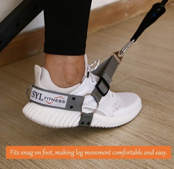 SYL Fitness Glute Kickback Cable Training Strap Shoe Attachment Cable Machine Booty Band Workout Resistance Leg Training Shoe Attachment Ankle Strap - Image 3