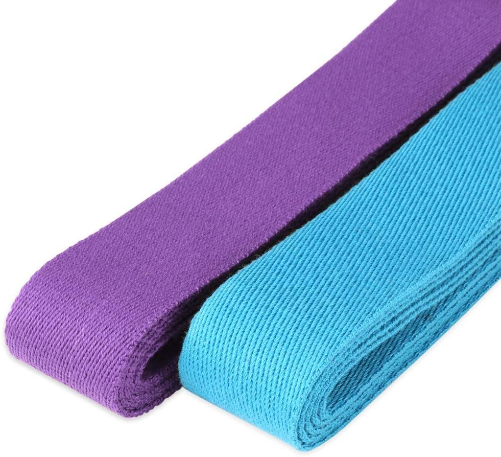 H&S Yoga Straps for Pilates & Gym Workouts - 1.85 and 2.45m Adjustable Strap for Yoga Stretching & Exercise - Extra Long Cotton Belts for Gymnastics Equipment for Home - Image 4
