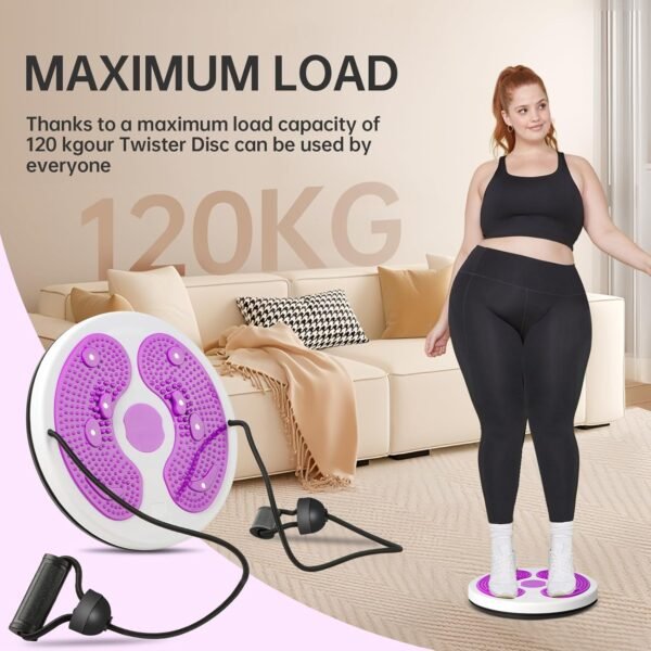 Waist Whisper Waist Twisting Balance Disc, HitTopss Adjustable Waist Trainer Twisting Disc with Handles & Massage Foot Sole For Women Weight Loss/Cardio Exercise/Body Shaping - Image 5