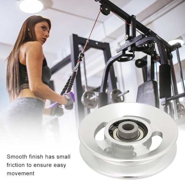 MAGT Fitness Pulley, Aluminium Alloy Fitness Pulley Home Gym Attachments Part Exercise Strength Training Accessories (90 mm) - Image 3