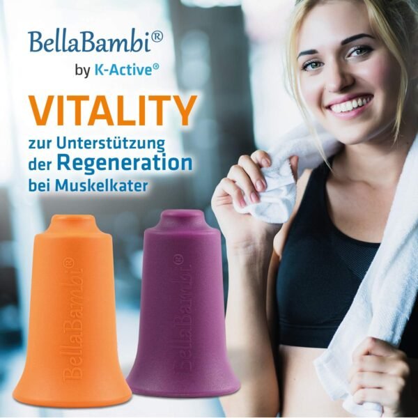 BellaBambi® Cupping Cup by K-Active Vitality Mini for Vacuum Massage, Orange, Diameter 2 cm - Image 2