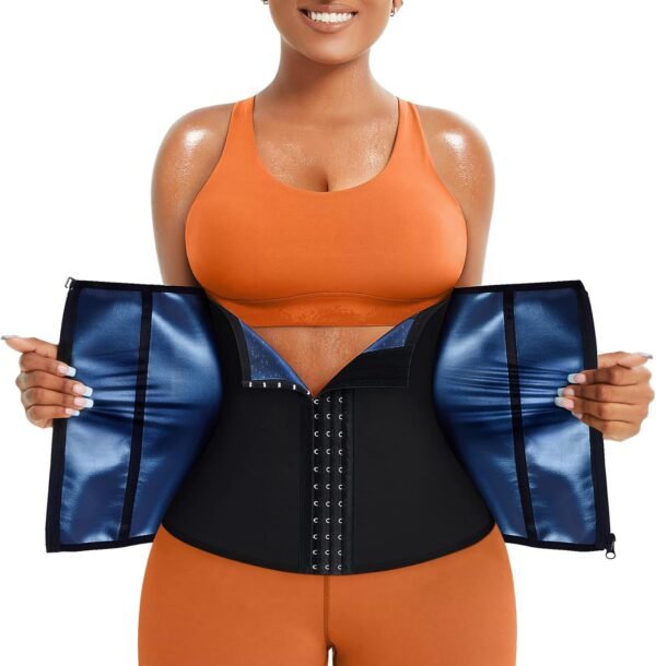 Junlan Slimming Belt Waist Trainer Women's Sweat Belt for Weight Loss Corset Women's Tummy Control Fitness Belt Waist Shaper Sweat Off Belt Waist