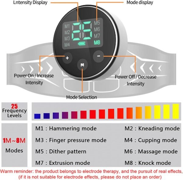 ZQIN ABS Stimulator - Abdominal Stimulator, EMS Muscle Stimulator, Abdominal Training Belt for Men and Women, Portable Fitness Equipment, Office and Home for Abdomen, Arms and Legs - Image 4