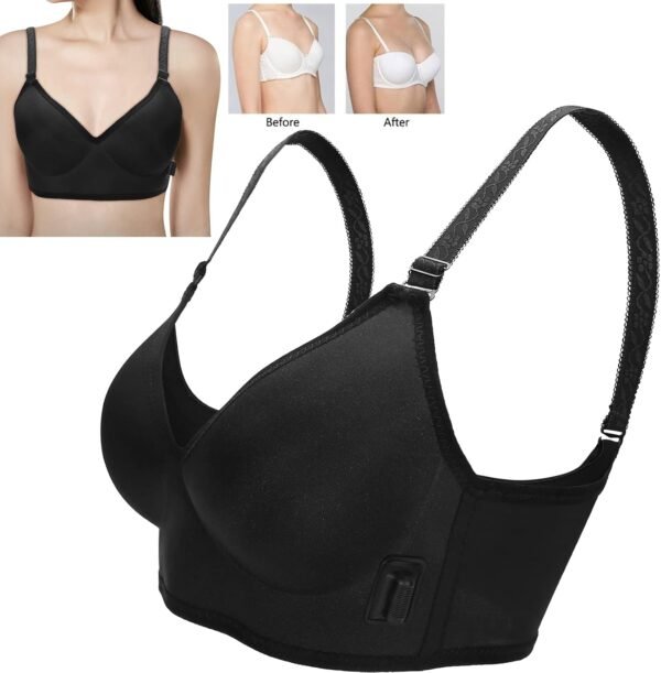 NSXAYIWE Electric Massage Bra, Multifunctional Heated Wireless Breast Enlargement Bra, Massage Bra for Breast Enlargement, USB Black Insert - Image 2