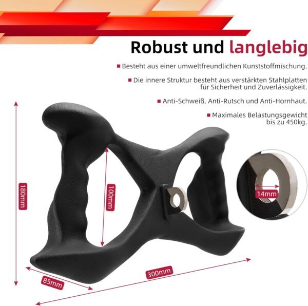 JASPORT Ergonomisches Trizeps-Seil für Indoor krafttraining für das Training von Trizeps, Rüchen, Bauch, für Kraftstation, Smith Rack, Fitnessstudio oder Gym zuhause, Anti-Hornhaut… - Image 2