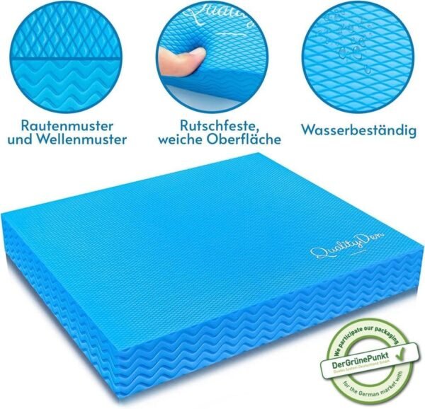 Quality Den Balance Pad, Non-Slip Soft Foam, Balance Cushion for Stability and Coordination - Helps Strengthen Deep Muscles - Includes e-Exercise Manual - Image 2