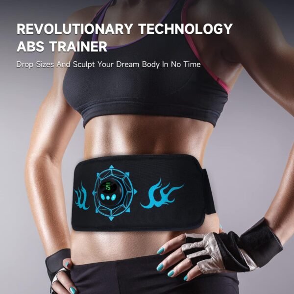 EMS Training Device, Abdominal Trainer, EMS Abdominal Muscle Trainer, Abdominal Trainer with EMS Technology, Effective Abdominal Belt for Men and Women Stimulator for Men and Women - Image 2