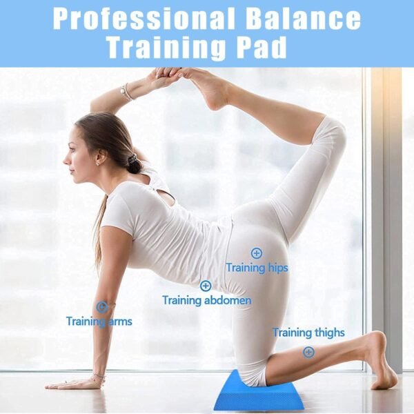 Balance Board Foam Pad Yoga Mat, Non Slip Knee Cushioned Turn Boards for Dancers Balancing Exercises Seniors Kids Women Fitness Anti-Fatigue Training Pads - Image 4