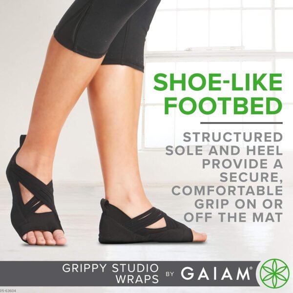 Gaiam Yoga Socks - Premium Studio Non Slip Sticky Grip Accessories for Women & Men - Image 4