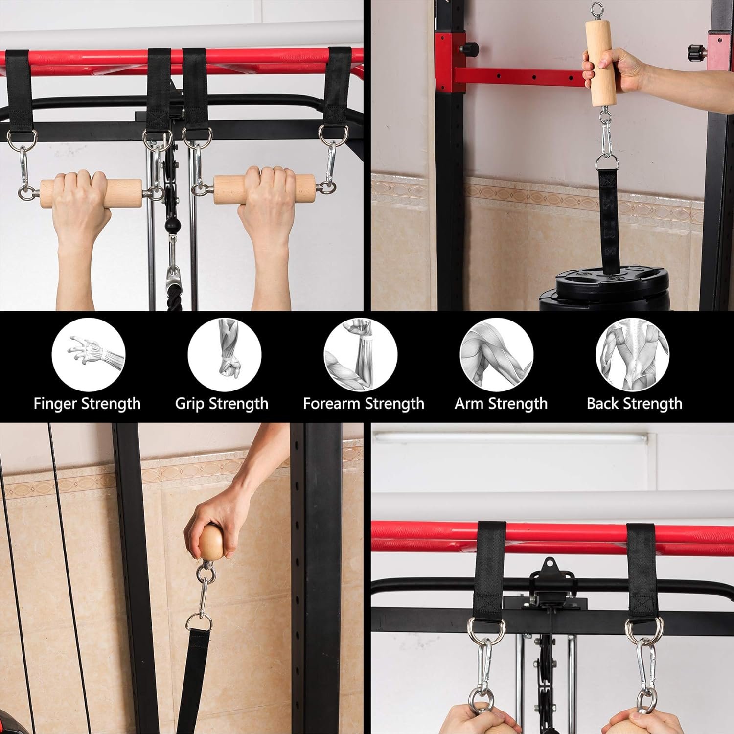 CDIWULDN Portable Pull Up Handles and Balls, Climber Climbing Holds Training, Climbing Grips Finger Strength Exercise Equipment for Home Training, Indoor and Outdoor (Balls L) - Image 4