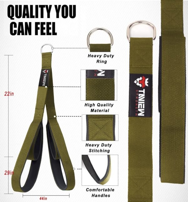 Tricep Rope Cable Attachment (Two Lengths Built in One) Greater Range of Motion,Tricep Pull Down Rope Extension Straps Cable Crossover Accessories - Image 2