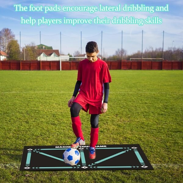 XSYKJGS Football Mat, 2024 Football Mat Training 60 x 90 cm, Non-Slip Shock-Absorbing Football Mat, Quiet Training Accessories to Improve Ball Treatment and Dribbling - Image 5