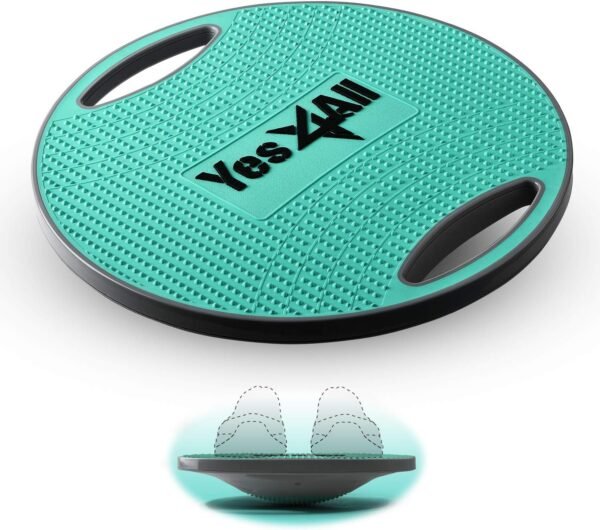 Yes4All Wobble Balance Board, Core Training Board, Stretch Board, Plastic, Balance Training, Carrying