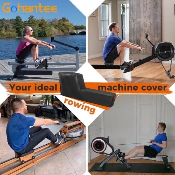 gohantee Rowing Machine Cover, Rowing Machine Cover Fitness Equipment Covers Dustproof Waterproof Rowing Machine Protective Cover Compatible with Concept 2 Rowing Machine (95" L x 24" W x 39" H) - Image 7