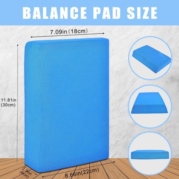 Balance Board Foam Pad Yoga Mat, Non Slip Knee Cushioned Turn Boards for Dancers Balancing Exercises Seniors Kids Women Fitness Anti-Fatigue Training Pads - Image 2