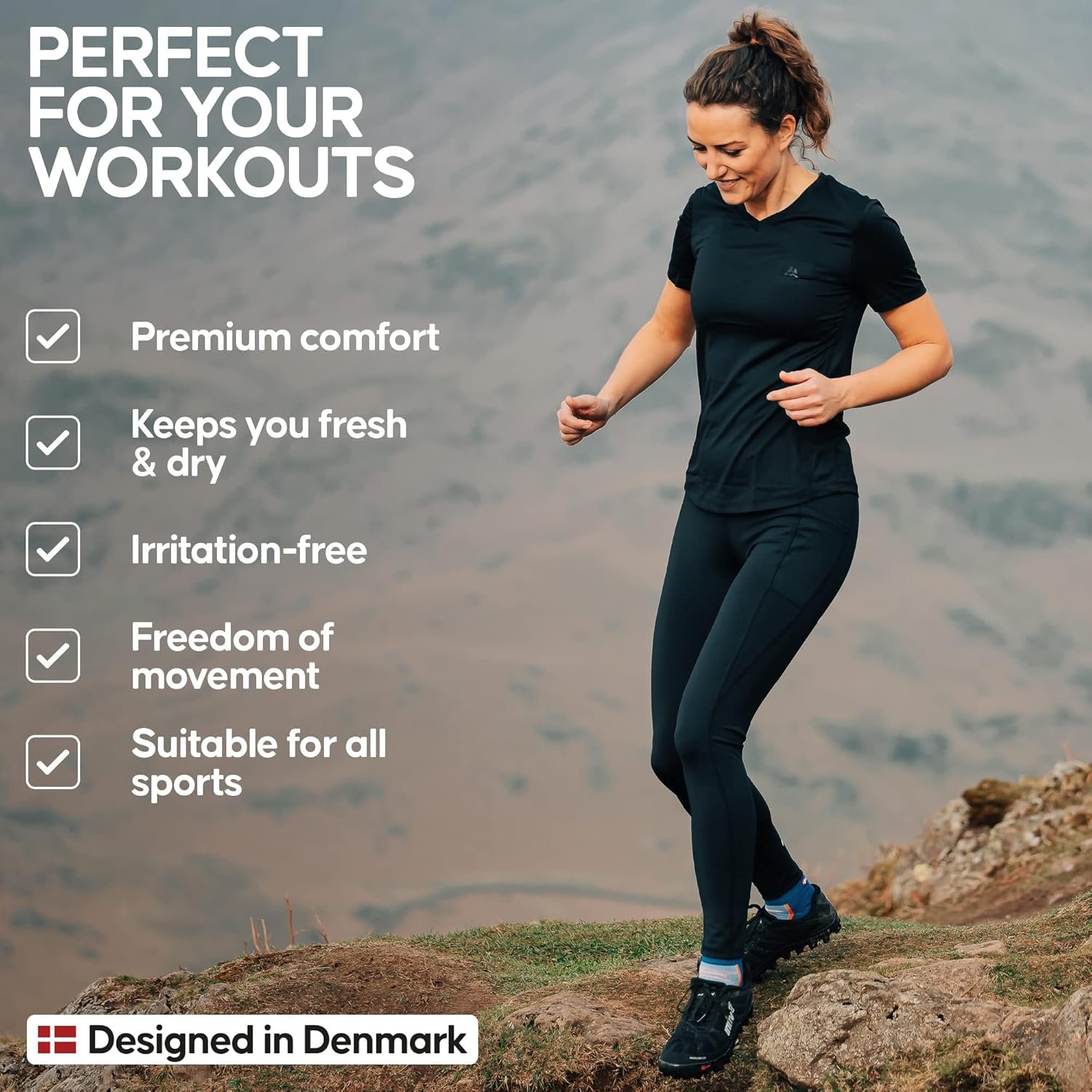 DANISH ENDURANCE Gym Sports T-Shirt, Workout & Sports Top, Lightweight, for Women - Image 3