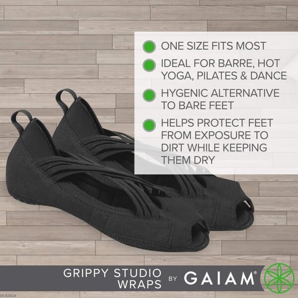 Gaiam Yoga Socks - Premium Studio Non Slip Sticky Grip Accessories for Women & Men - Image 5